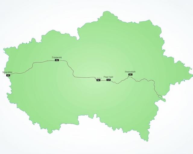 Mapa České republiky ukazující zpoplatněné dálnice zeleně a ostatní silnice šedě.